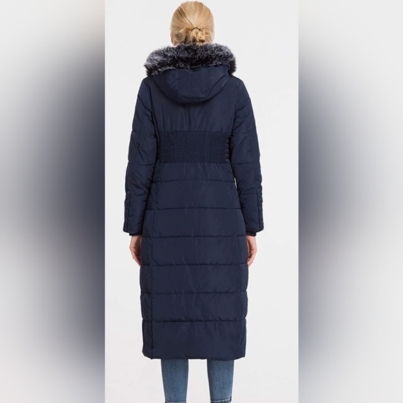 Women's Vegan Down Puffer Winter Coat (Long Length) - Picture 4 of 17